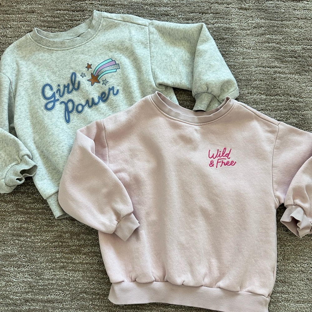 Old Navy Cozy Sweatshirts Gray and Pink